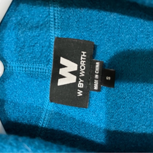 W by Worth Wool Jacket Size Small Dark Turquoise Blue - Picture 7 of 9